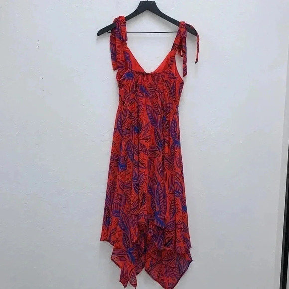 ALEXIS for Target Tropical Leaf Tie Strap Dress Size XS - Picture 6 of 8